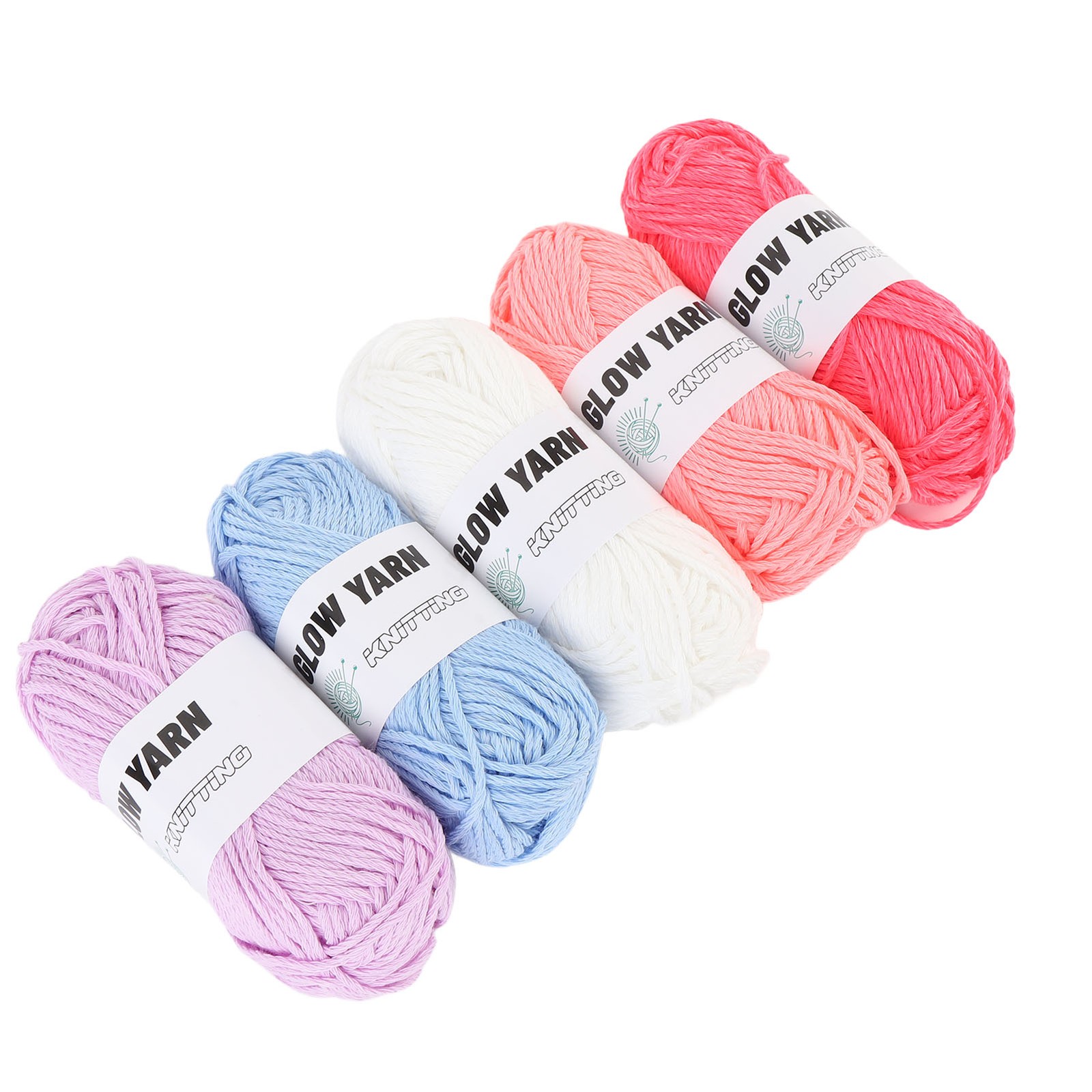5pcs Glow Yarn For Crocheting DIY Craft Art Gifts