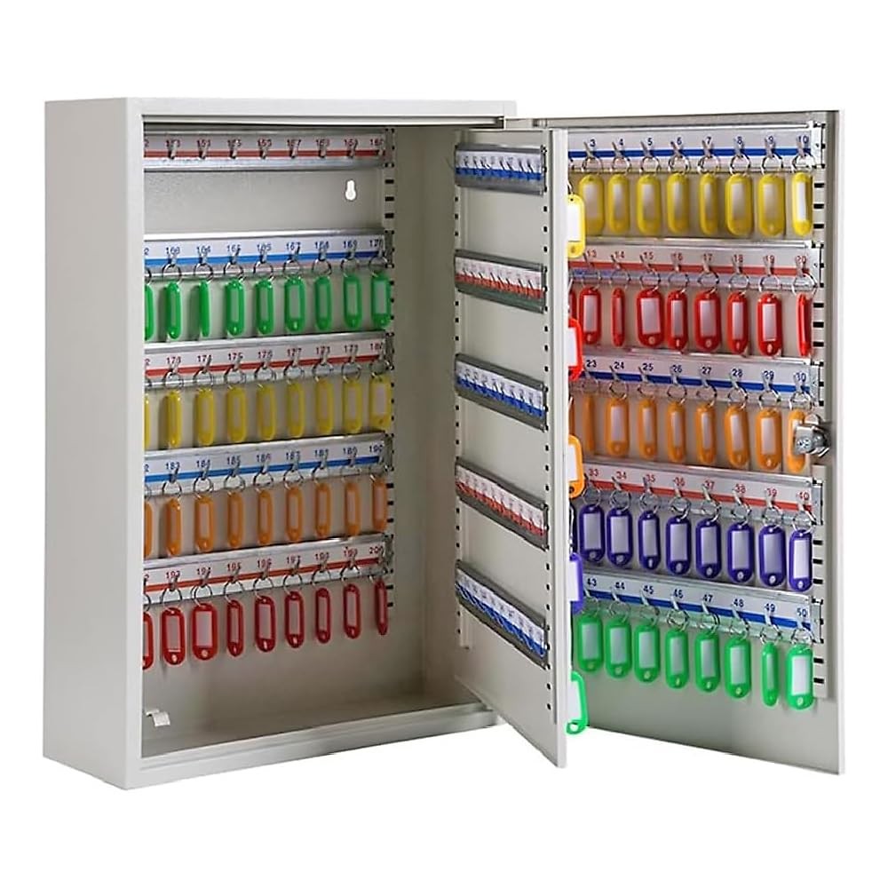 LAUCO 200-Key Wall Mount ﻿Cabinet Box ﻿with Security Key Storage Box Steel, Key