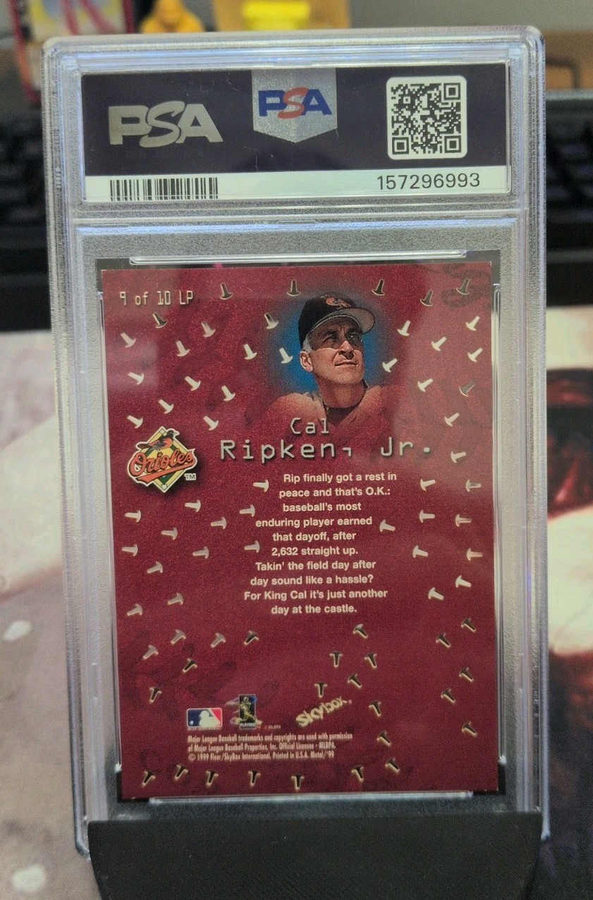 Cal Ripken JR - 1999 Metal Universe Linchpins #9 PSA 7 - Baltimore Orioles HOF view 2