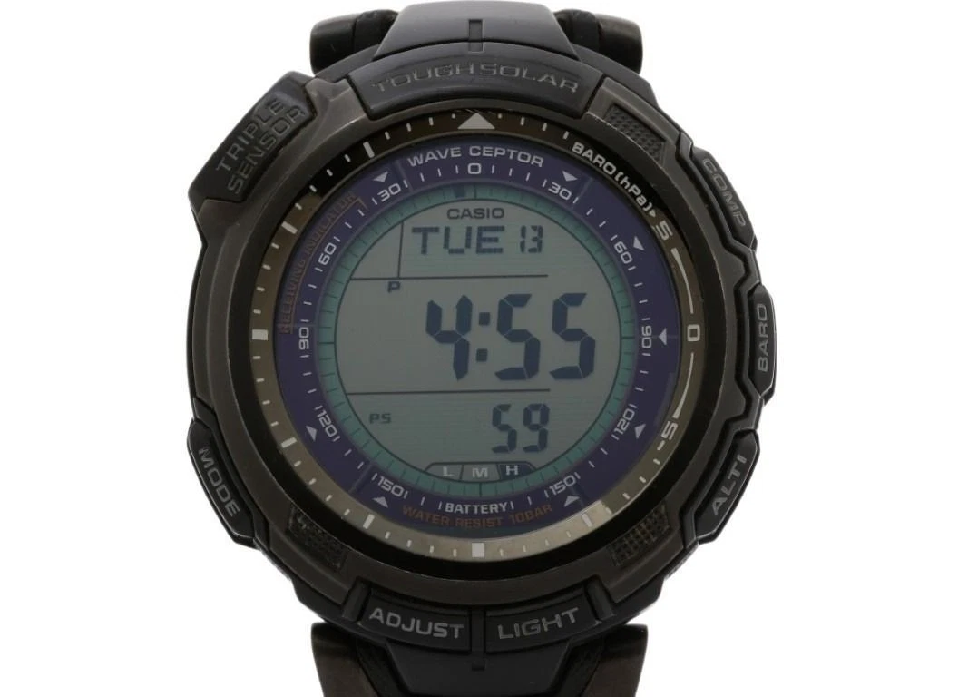 Reloj digital Casio PRO TREK PRW-1300YTJ-1JF negro titanio radio solar