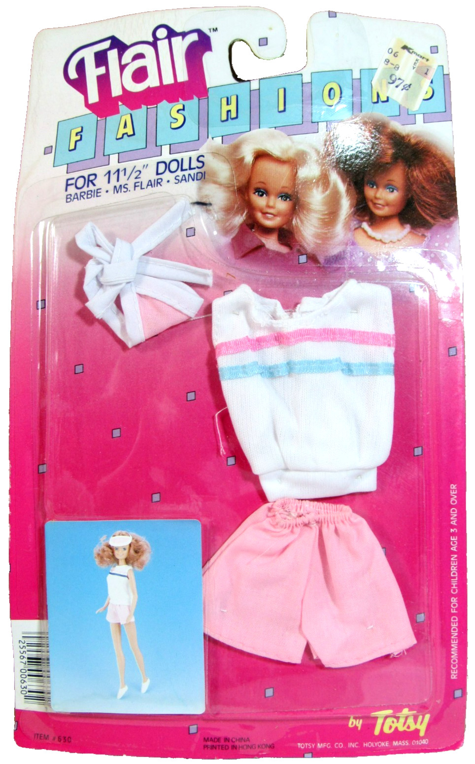 FLAIR BY TOTSY BARBIE 11 1/2" DOLL CLONE SUMMER SHORTS FASHI