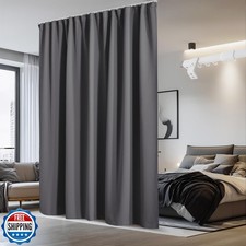 NICETOWN Room Divider Curtain and Adjustable Ceiling Track Set, W