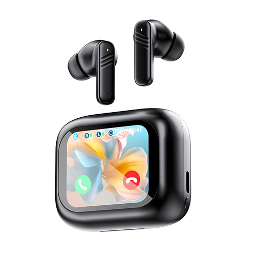 ANC Wireless Earbuds with Smart Touch Screen -Active Noise Cancelling Bluetoo...