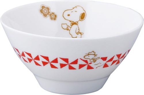 PEANUTS Snoopy Red Nostalgia Series Rice Bowl 4.53 x 2.17in Yamakasyoten Japan - Picture 5 of 24