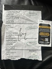 Lars Ulrich Metallica Signed 2023 Concert SetList JSA  COA  CG57769