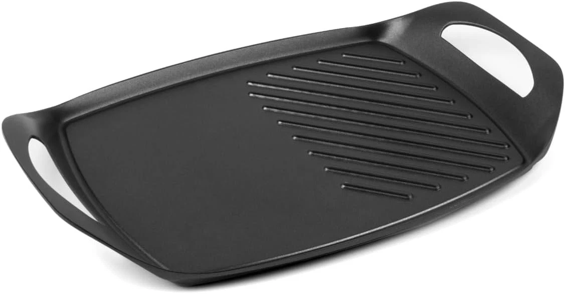 Stove Top Griddle Pan – Flat & Grill Sides 17"X11" Nonstick Griddle/Grill Pan