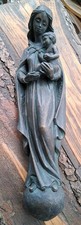 Bronze Relief Madonna mit Kind, Grabstein, Grabschmuck,Bronzeguss