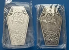 Reckless Metals Don’t Fear The Reaper Coffin 2 X 1 Oz Silver Art Bar Antique