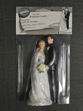 Wilton Our Day Wedding Couple Cake Topper 4.5 Inch Blonde Bride Retired 1997