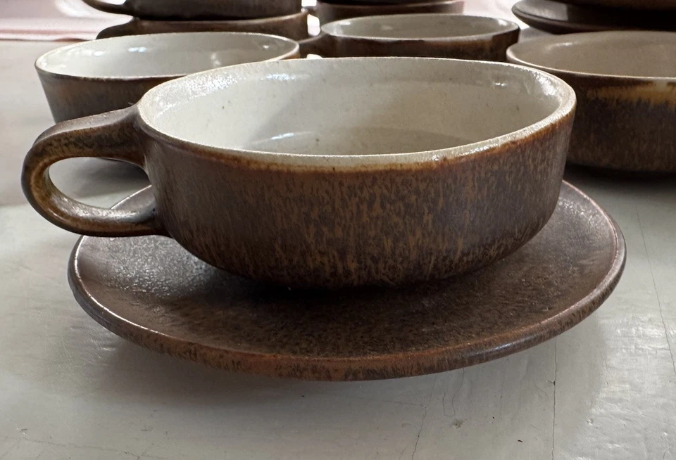 Vintage Teeservice Braun für 6 Personen Berchtesgaden Handarbeit - Bild 4 von 4