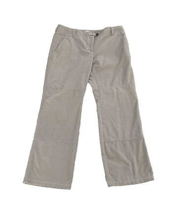 VTG 90s Armani Collezioni Antinea SRL Fine Wale Wide Leg Corduroy Pants 14 Grey
