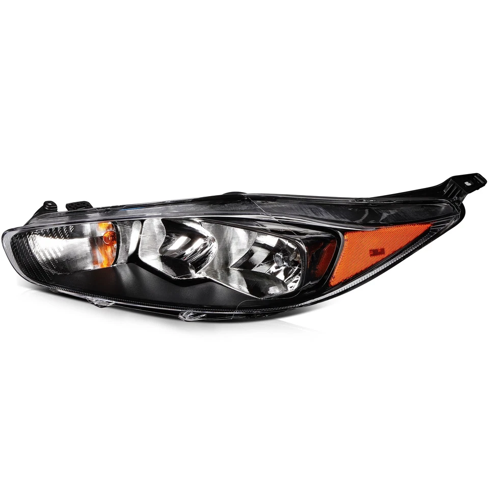 For 2014 2015-2018 Ford Fiesta Black Housing Headlamps Pair Headlights Assembly - Image 3 of 4
