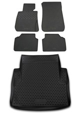 Gummi Kofferraumwanne Fußmatten für BMW E90 3er Limo 05-12 Set Passform Matten