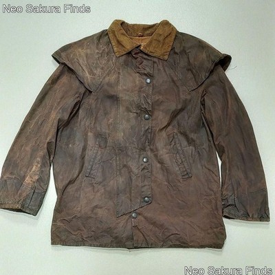 Barbour B.K.BACKHOUSE Umbrella Yoke Oiled Jacket Coat Men XL Blouson 90's
