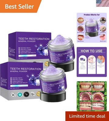 Mineral Tooth Powder Set - 2PCS Anti-Gingivitis Formula for Daily Use