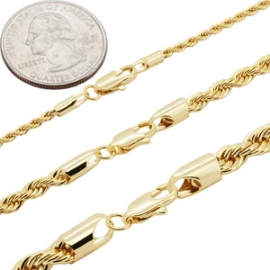 14k Or jaune rempli 2-6mm Collier chaîne de corde Bracelet 8 , 24 ,