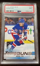 2019 Upper Deck #219 Adam Fox Young Guns Rookie Card NY Rangers RC PSA 9