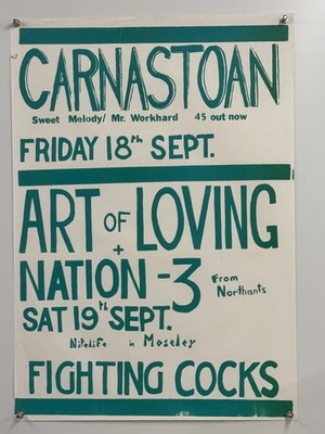 Carnaston Art Of Loving Poster Original Fighting Cocks Mint Burstons B'ham 1981