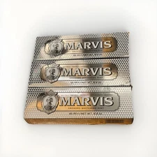 3 MARVIS Smokers Whitening Mint FULL SIZE 4.4 Oz Tubes x 3 - NEW IN BOX!