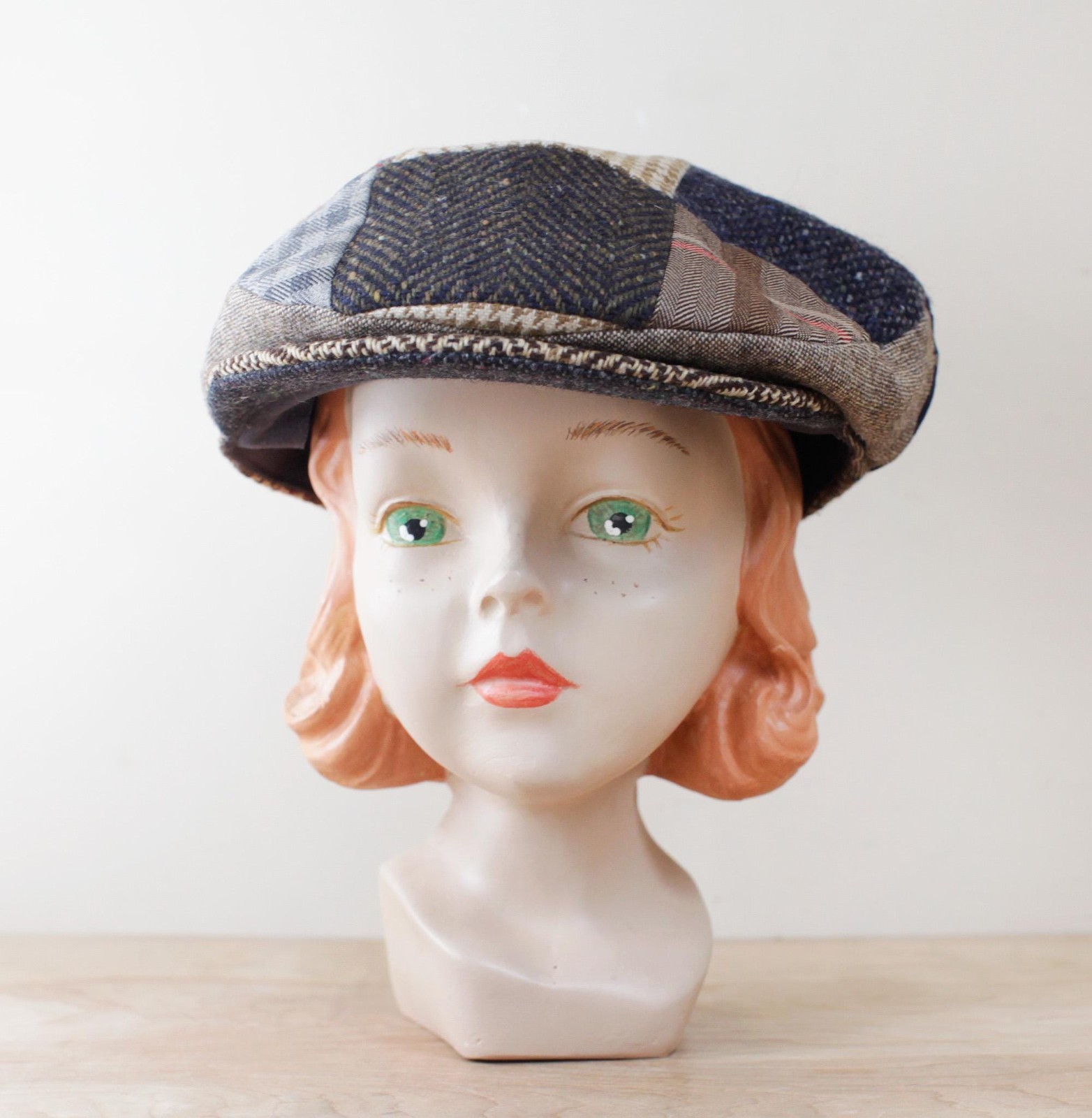 Men's Patchwork Tweed Wool Flat Cap by Hanna's Ha… - image 7