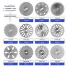 Dental Lab Double Sided Diamond Disc Ultra-thin Double Sided Grit Cutting Disc
