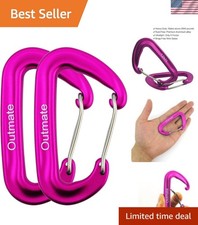 12kN 3.2"x2" Heavy-Duty Carabiner Clips - Durable, Lightweight Aluminum Alloy...