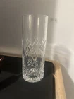 Vintage Tiffany & Company 1980s Cut Crystal Glass Cylinder Vase Rare 7 7/8" tall