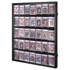 35 Graded Sports Card Display Case Lockable W...