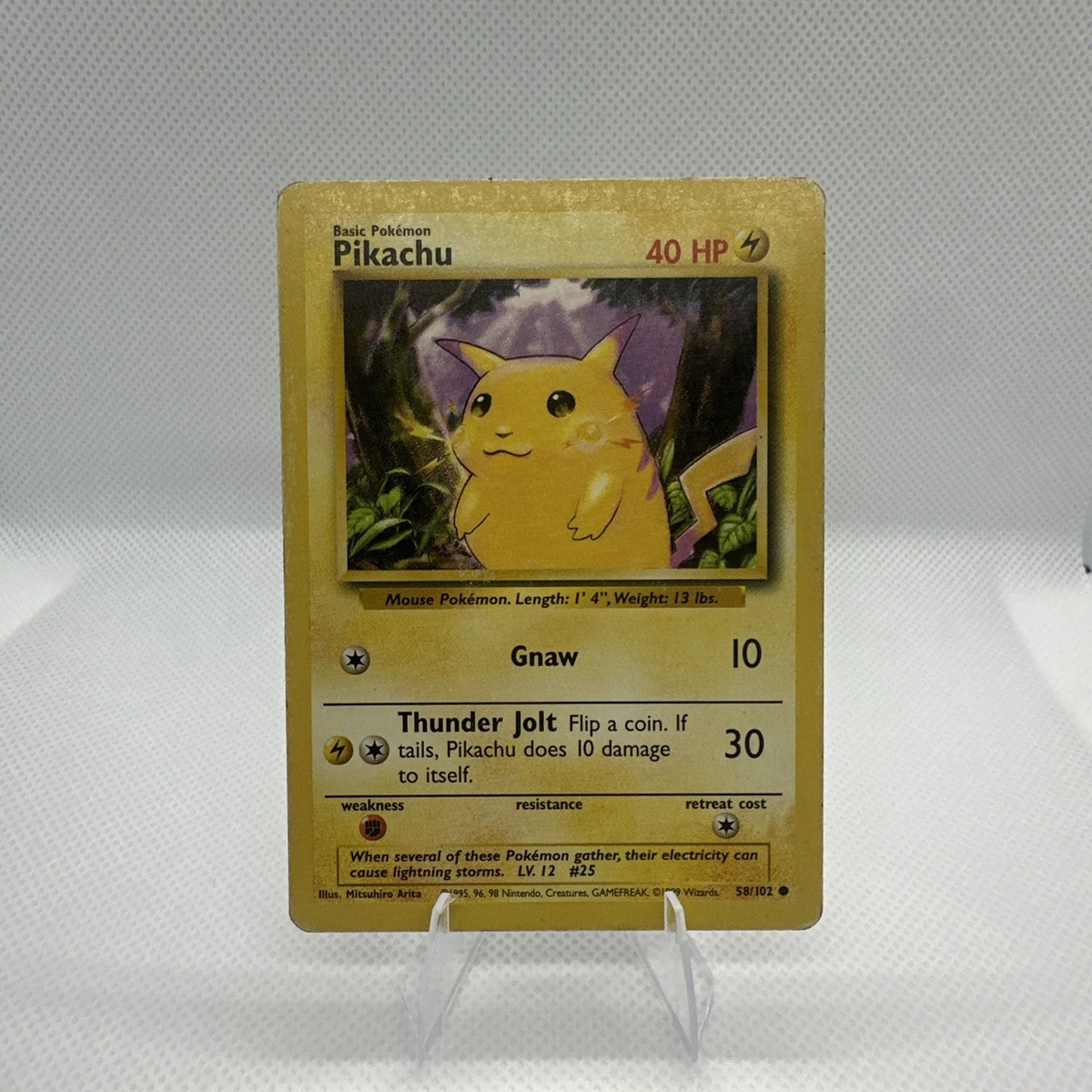 Pikachu Pokémon TCG Individual Trading Card Games Base Set in