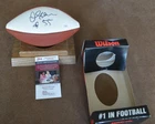 Junior Seau Autographed Wilson White Panel Junior Football JSA Authentication