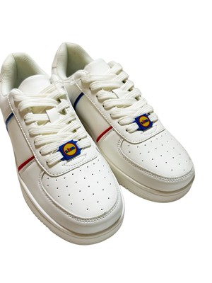 #ad Rare Lidl EST 1973 Retro White Sneakers Trainers UK 5 EU 38 Limited Edition Logo $69.00