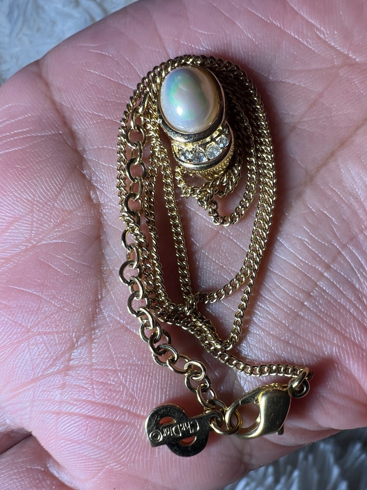 Dior inspired 18-inch faux pearl fashion necklace