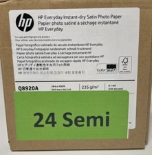 HP Q8920A Everyday Instant-dry Satin Photo Paper Roll - 24"x100'