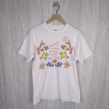 VTG Fruit of the Loom Men’s Large Coral World Natural Reef T-Shirt Made in USA