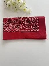 Hav-A-Hank Cowboy Red Bandana Paisley 100% Cotton RN 15187 USA 80s/90s  NWOT