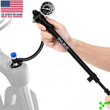 High Pressure Bike Shock Pump 400 psi Schrader Lightweight Tires Fork Suspension