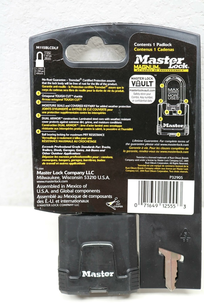 Master Lock Magnum Padlock Professional Level 8 M115BLCDLF | eBay