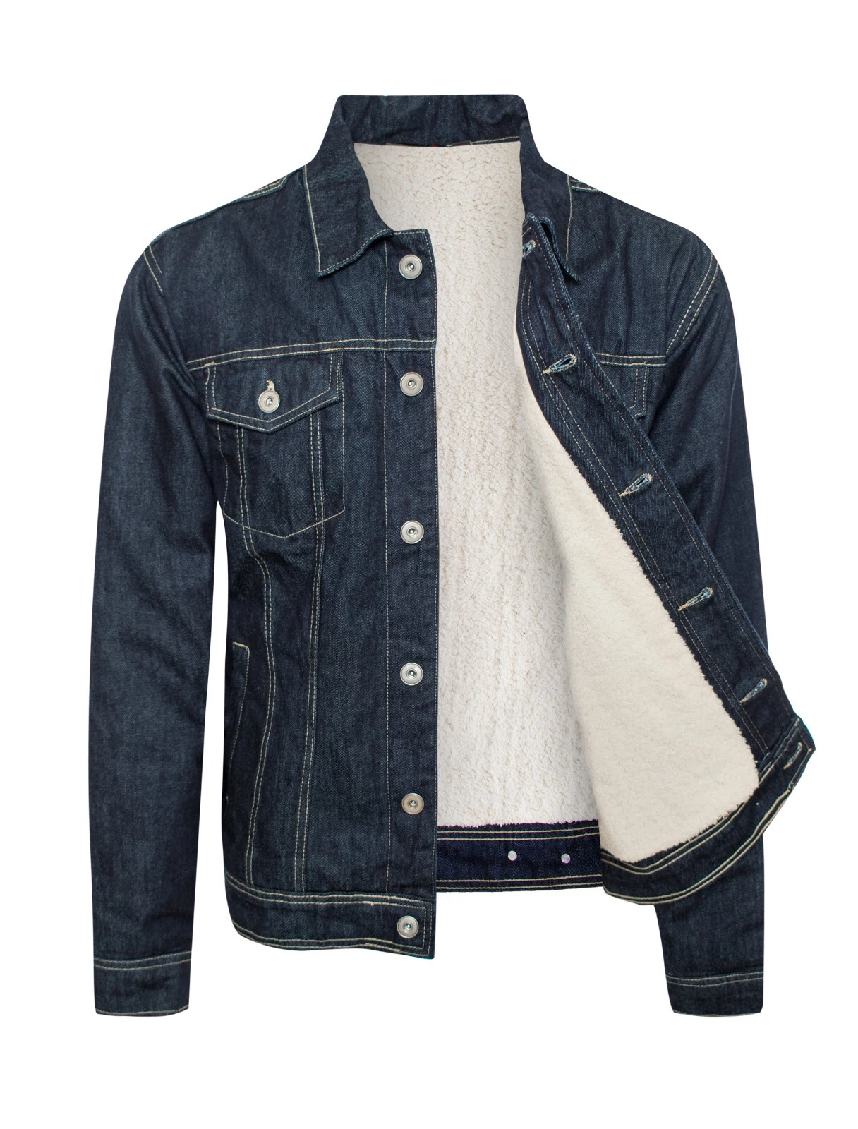 MEN'S DENIM JACKET SHERPA LINING