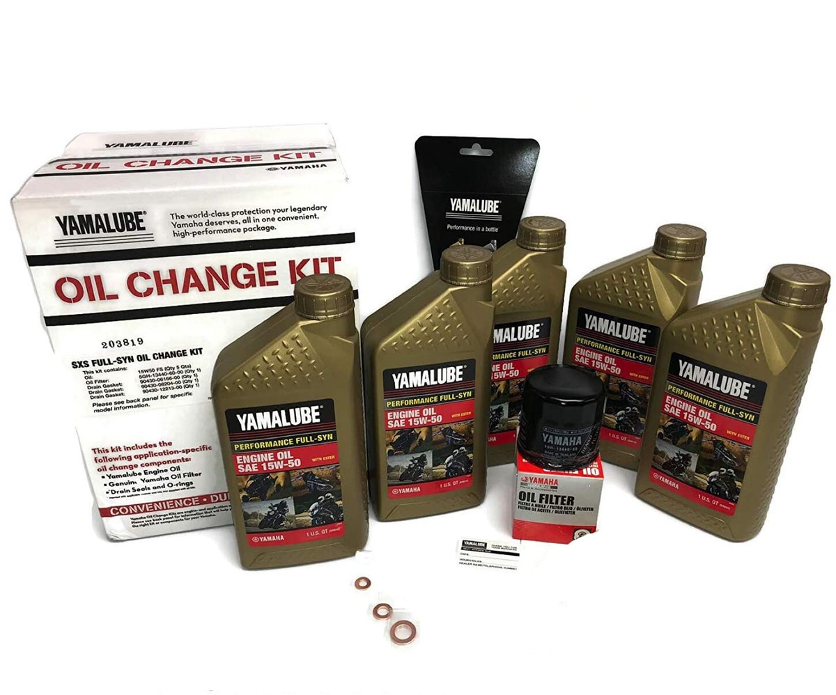 Yamaha YXZ1000R 2016-2023 Full Synthetic 15W-50 Oil Change Kit w