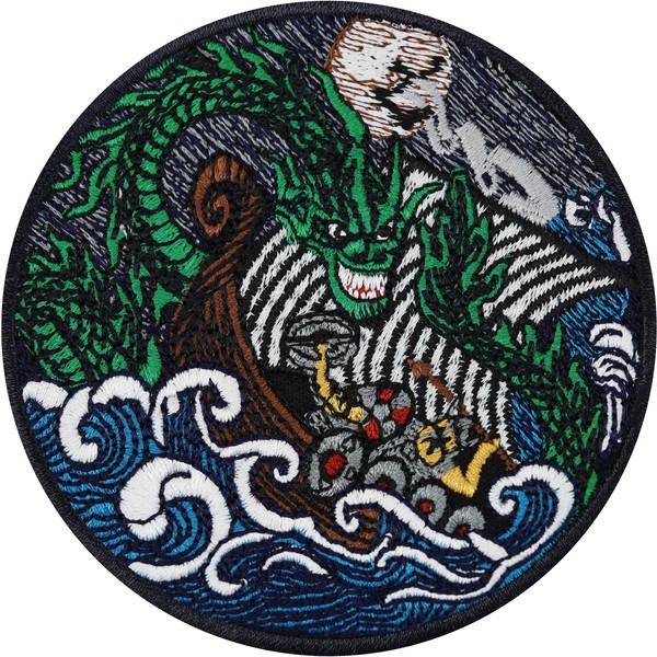 AufnäHer Wikinger Vikings Patch Meeres-Drache Applikation Seemonster BüGelbild-image