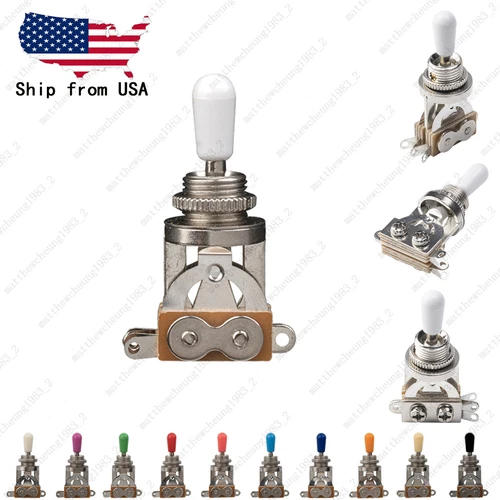 11 COLOR Chrome 3-Way Electric Guitar Toggle Switch Selector For Gibson Epi LP