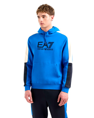 EMPORIO ARMANI EA7 6DPM10 PJVTZ SWEATSHIRT SWEATSHIRT MEN VISIBILITY HOODED LAPIS