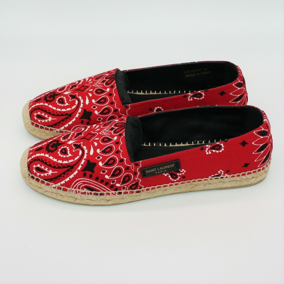 ? Yves Saint Laurent YSL Twill Logo Slipper - Red SAINT LAURENT Le Loafer leather loafers | NET-A-PORTER main image 2