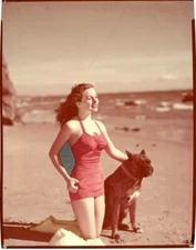 Jeanne Crain Barefoot Bathing Beauty Swimsuit Pin Up Original 8x10 Transparency