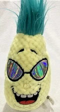 Toy Factory Cool Pineapple W/ Sunglasses Smiling Plush Paradise Mohawk Hair 10"