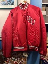 LARGE Vintage Chalkline OHIO STATE UNIVERSITY satin Jacket Made In USA