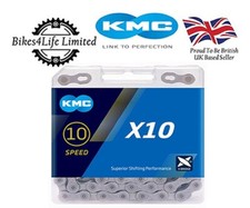 Image of KMC X10 10 Speed Cycle Bike Chain 114 Link for Shimano Campagnolo