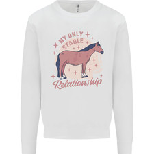 Equestrian Horse My Only Stable Relationship Kids Sweatshirt Jumper