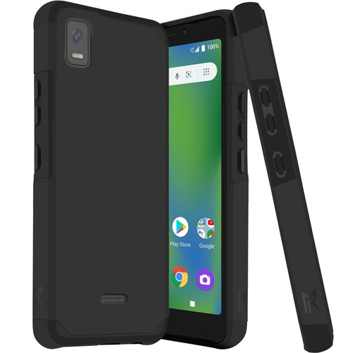 Funda rígida TPU para PC de doble capa híbrida resistente delgada 2 en 1 Smart Debut para Cricket - Imagen 3 de 55