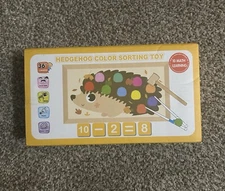 Color Sorting Toy Hedgehog Educational Math Learning Home School New In Box Gift